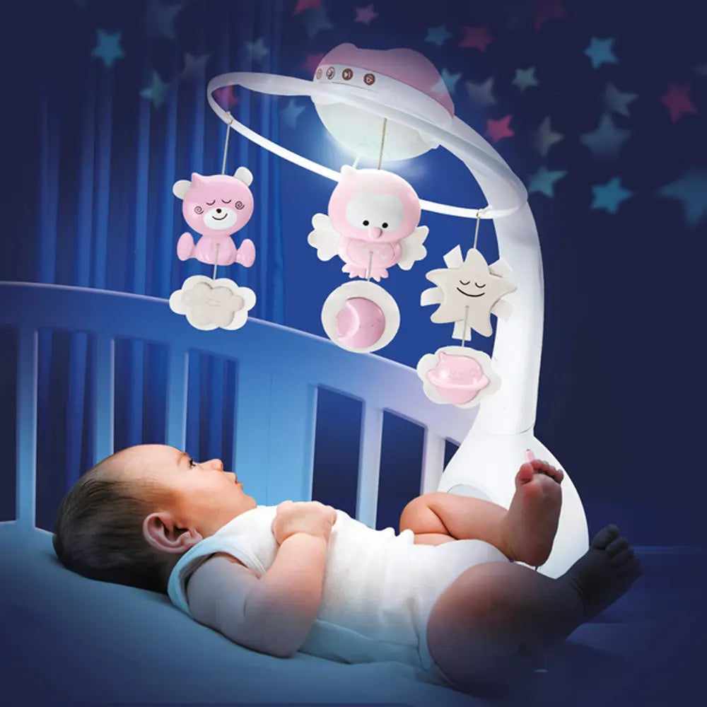 Infantino Projecteur Musical Mobile 3 en 1 – Rose