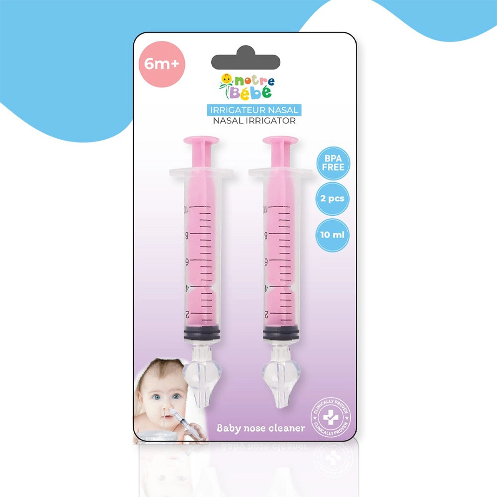 Notre Bébé Pack de 2 Seringues Nasales - Rose
