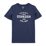 T-shirt à Graphique avec Logo OshKosh Garçon - Bleu