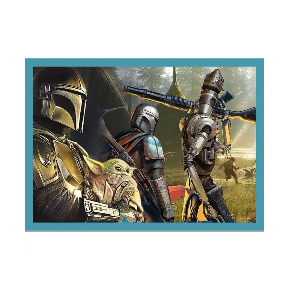 Trefl Puzzle 4-en-1 Star Wars Le Mandalorien et son Monde - 4A+