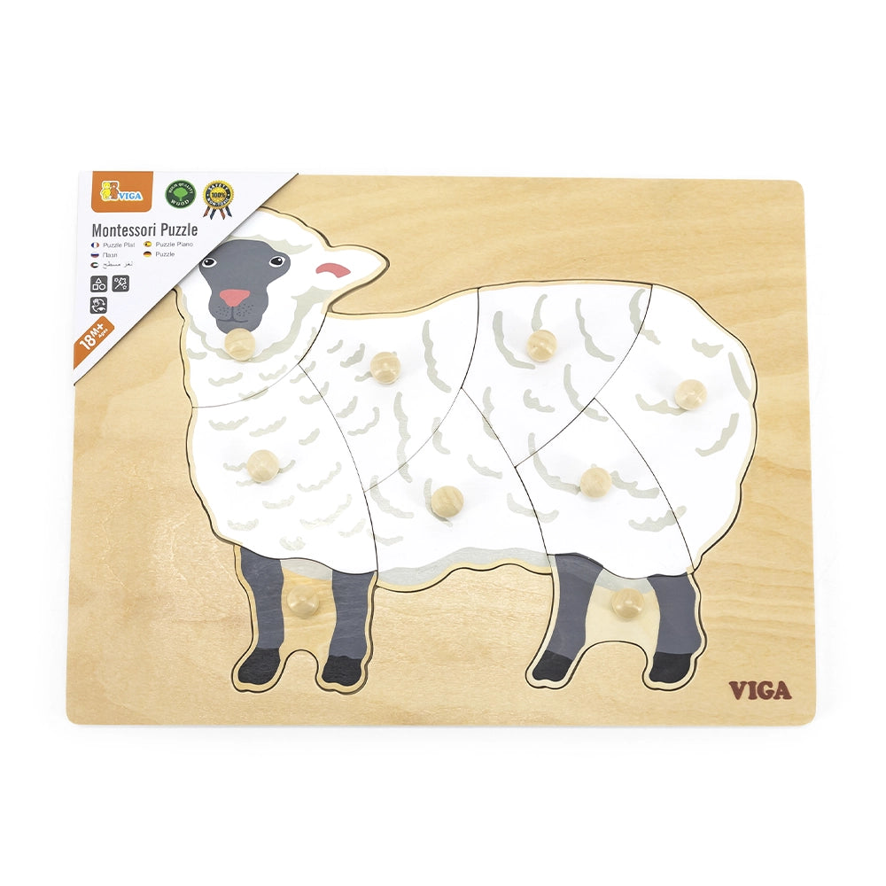 Viga Toys Puzzle Montessori 18M+ - Mouton