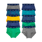 Lot de 10 slips pour garçon - 100% Coton