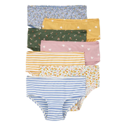 Lot de 7 culottes stretch fille - Floral/Cœurs