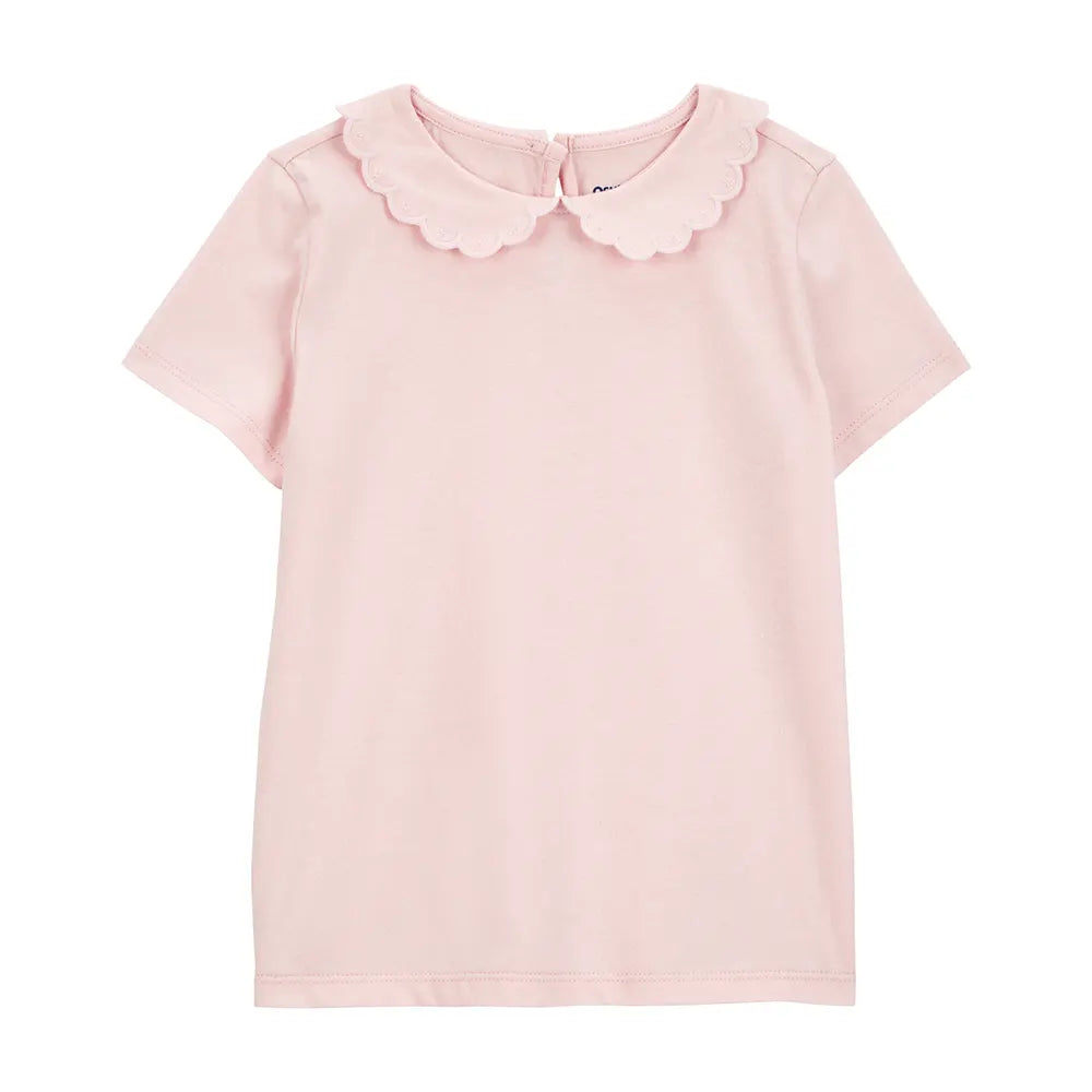 T-shirt rose manches courtes fille - Coton