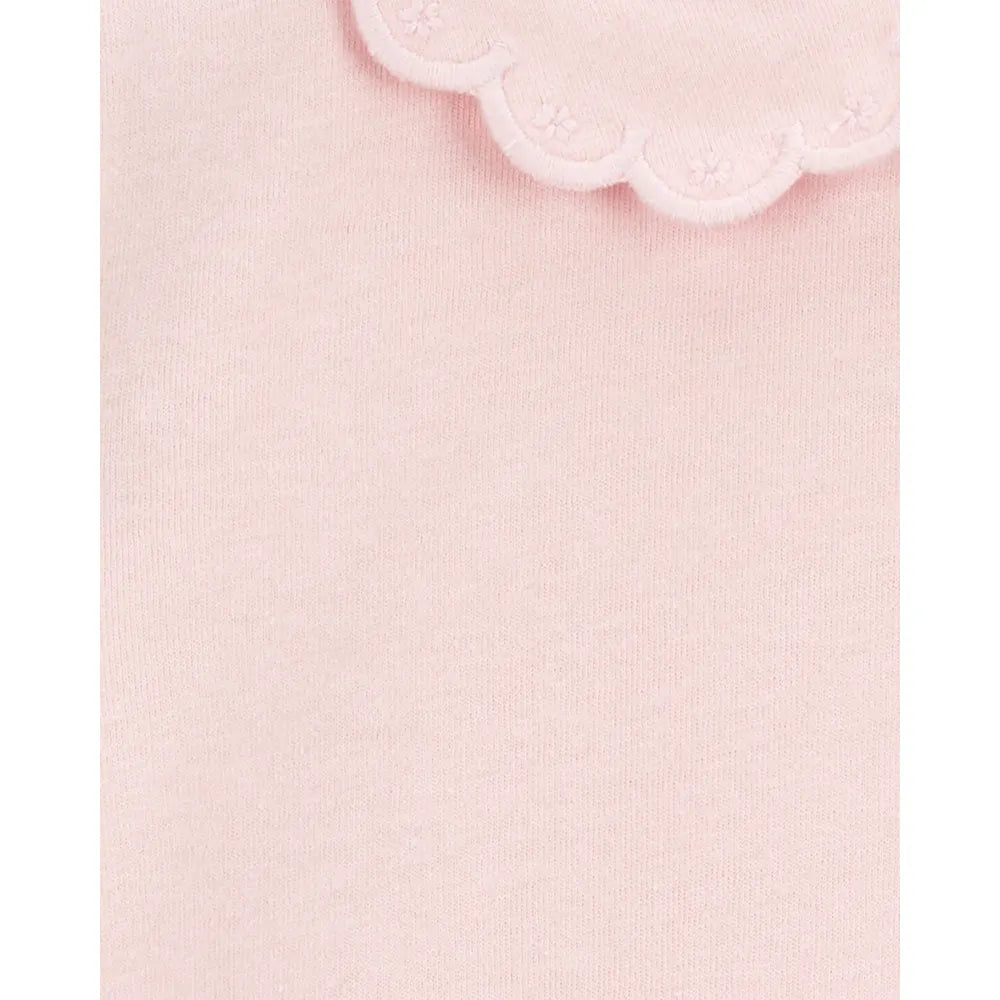 Haut à Manches Courtes Col Claudine Festonné Fille OshKosh - Rose