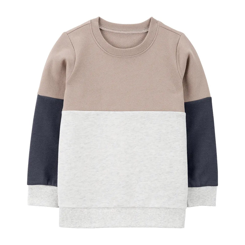 Sweat-shirt enfant color block en polaire