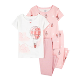 Ensemble 4 pièces pyjama montgolfière fille - Coton