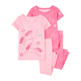 Pyjama 4 pièces licorne fille - 100% Coton