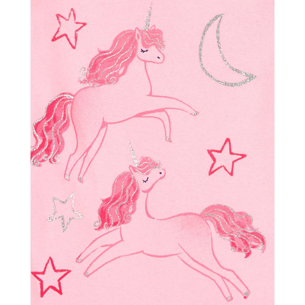 Pijama de 4 piezas de algodón para niña Carter's - Unicornio
