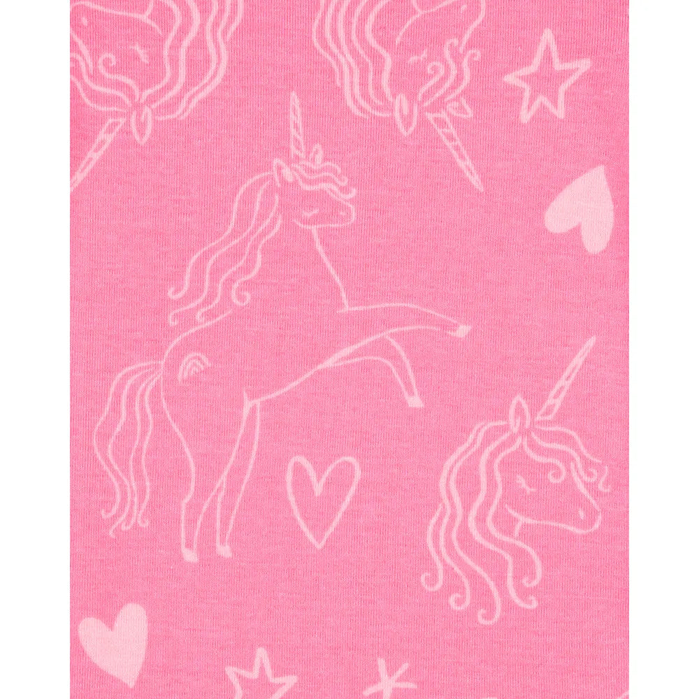 Pijama de 4 piezas de algodón para niña Carter's - Unicornio