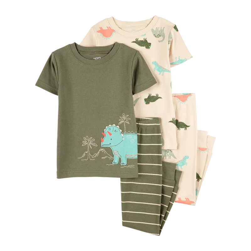 Pyjama 4 Pièces en Coton Garçon Carter's - Dinosaure