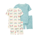 Pyjama 4 pièces papillon fille - 100% Coton