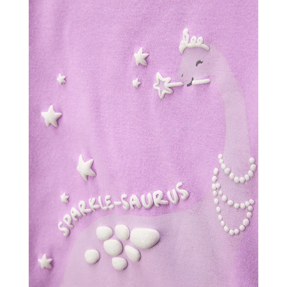 Pyjama 4 pièces dinosaure fille - 100% Coton