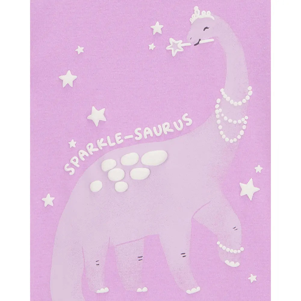 Pyjama 4 pièces dinosaure fille - 100% Coton