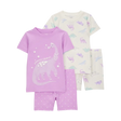 Pyjama 4 pièces dinosaure fille - 100% Coton