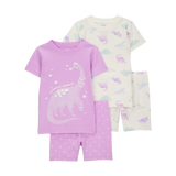 Pyjama 4 pièces dinosaure fille - 100% Coton