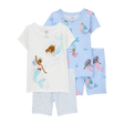Pyjama 4 pièces sirène fille - 100% Coton