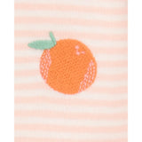 Pyjama 4 pièces orange fille - 100% Coton