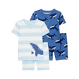 Pyjama 4 pièces baleine rayé garçon - 100% Coton