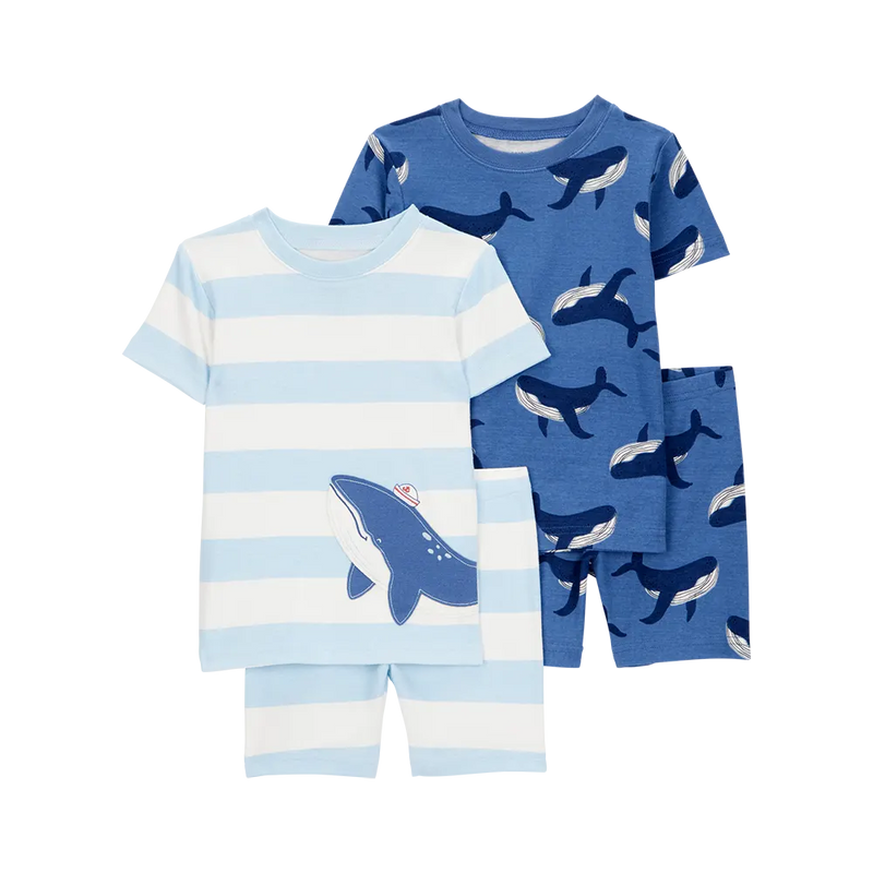 Pyjama 4 Pèces Rayé Garçon Carter's - Baleine
