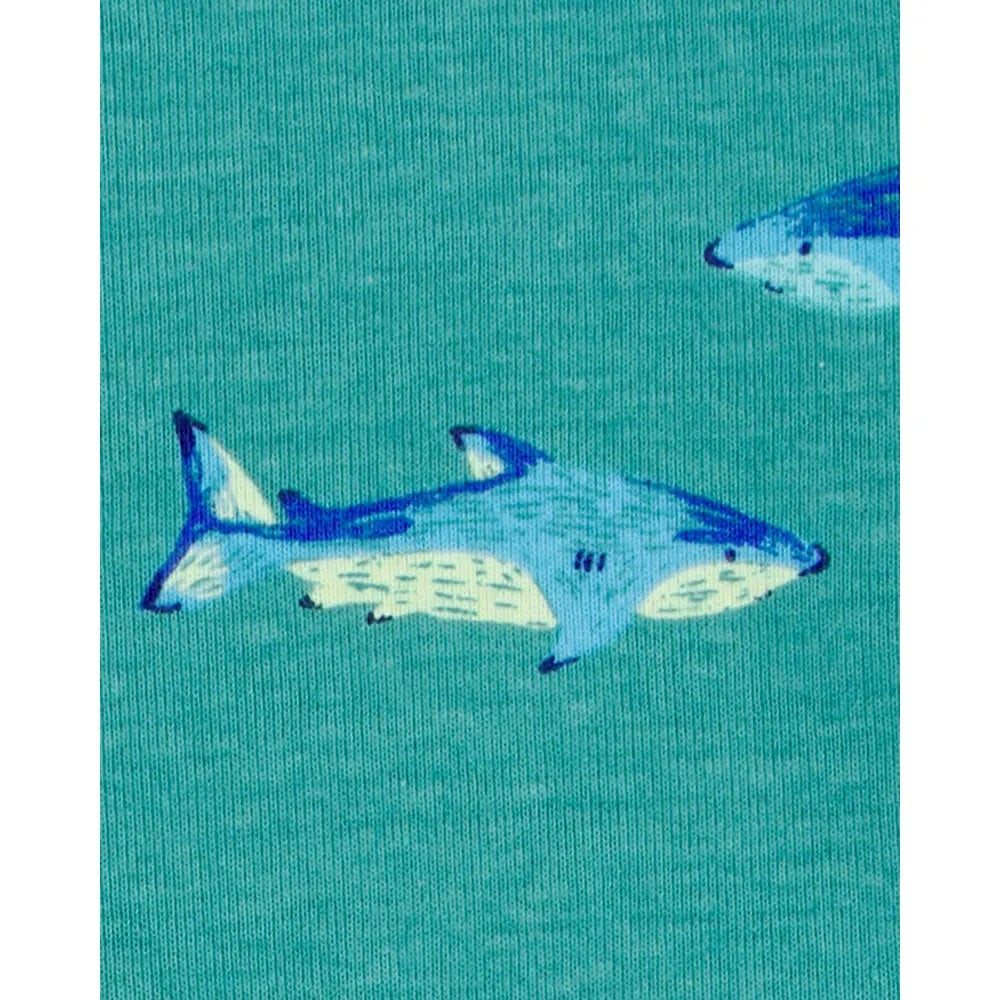 Pyjama 4 pièces requin garçon - 100% Coton