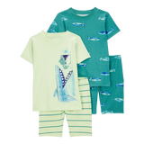 Pyjama 4 pièces requin garçon - 100% Coton