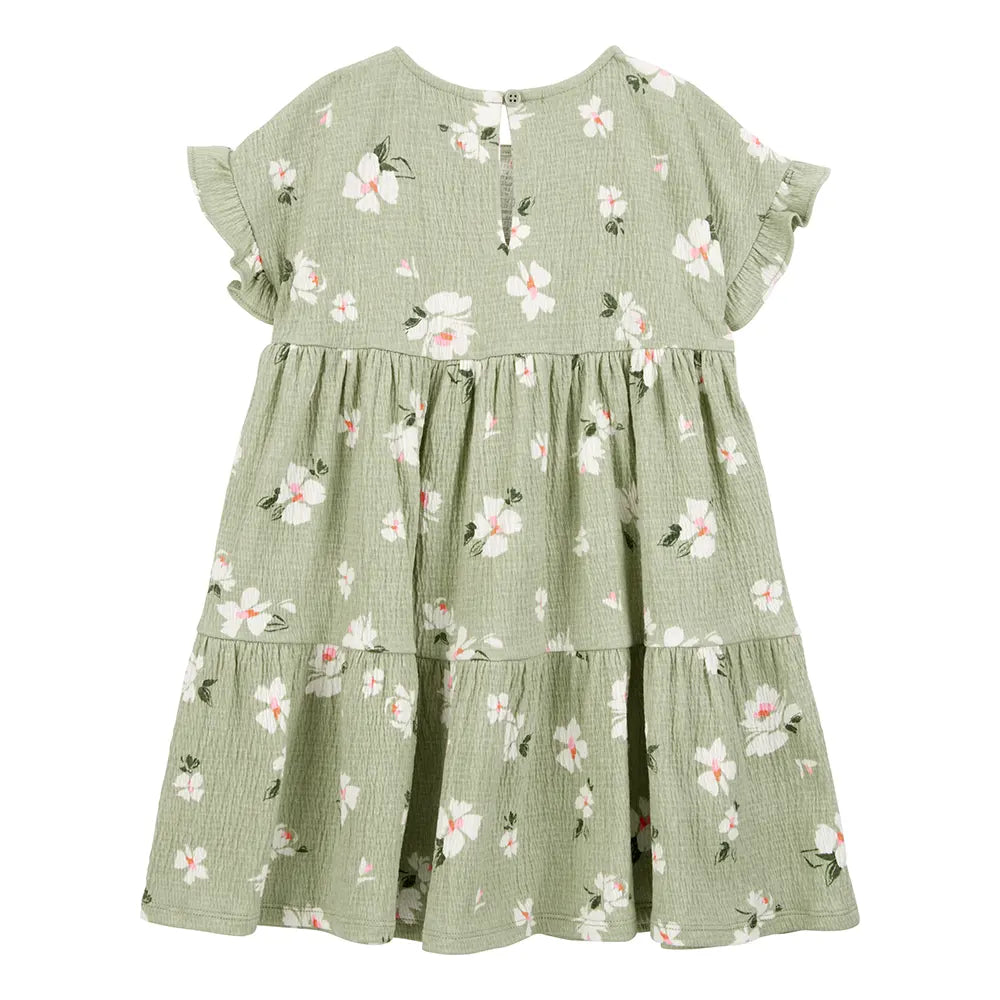 Robe Étagée Fille Carter's - Vert Florale