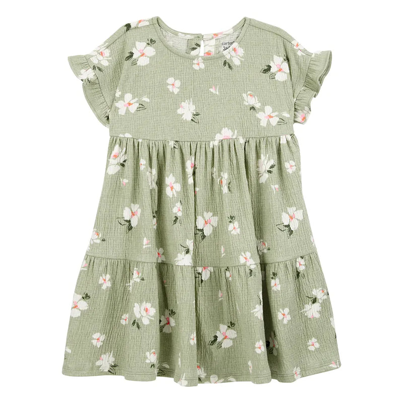Robe Étagée Fille Carter's - Vert Florale