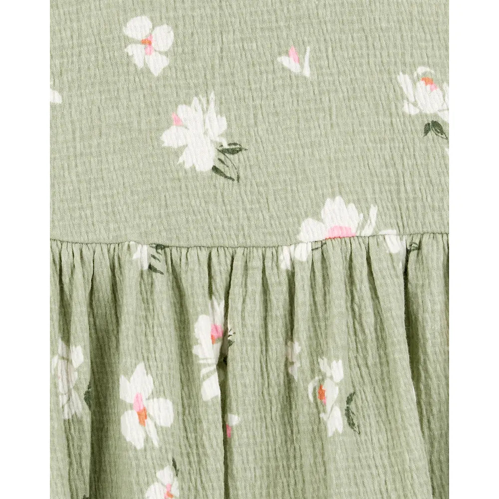 Robe Étagée Fille Carter's - Vert Florale