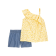 Ensemble débardeur et short fleuri fille