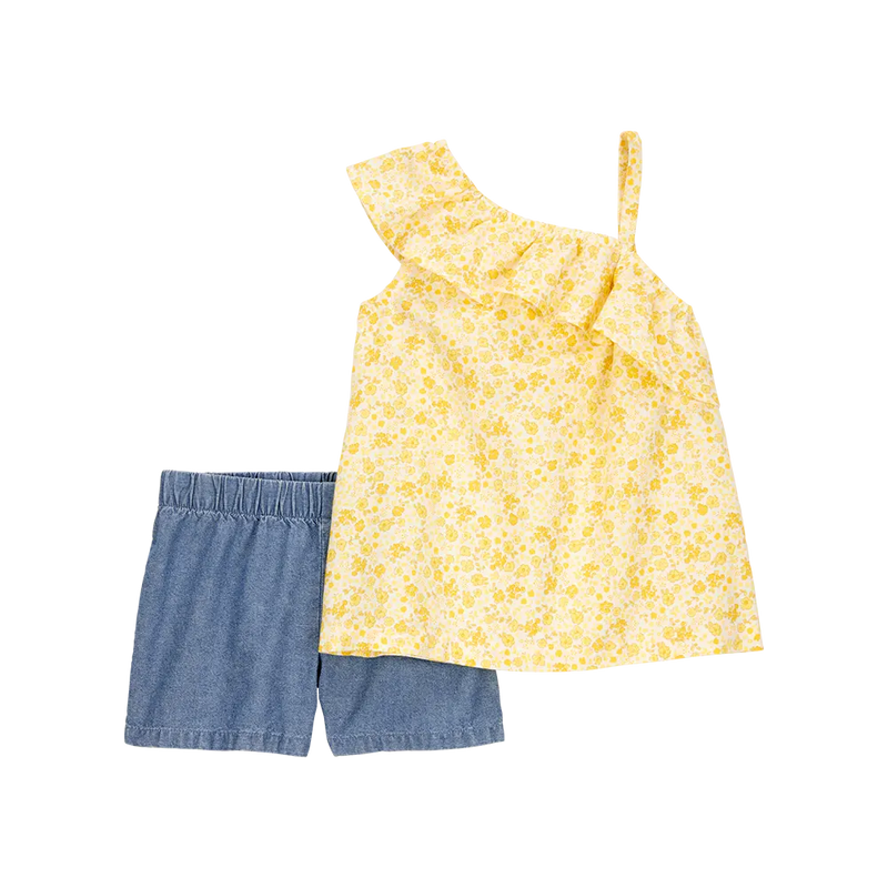 Débardeur & Short Fille Carter's - Florale Jaune