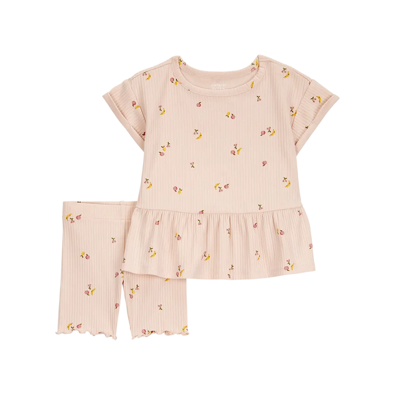 T-shirt & Short Cycliste Fille Carter's - Florale