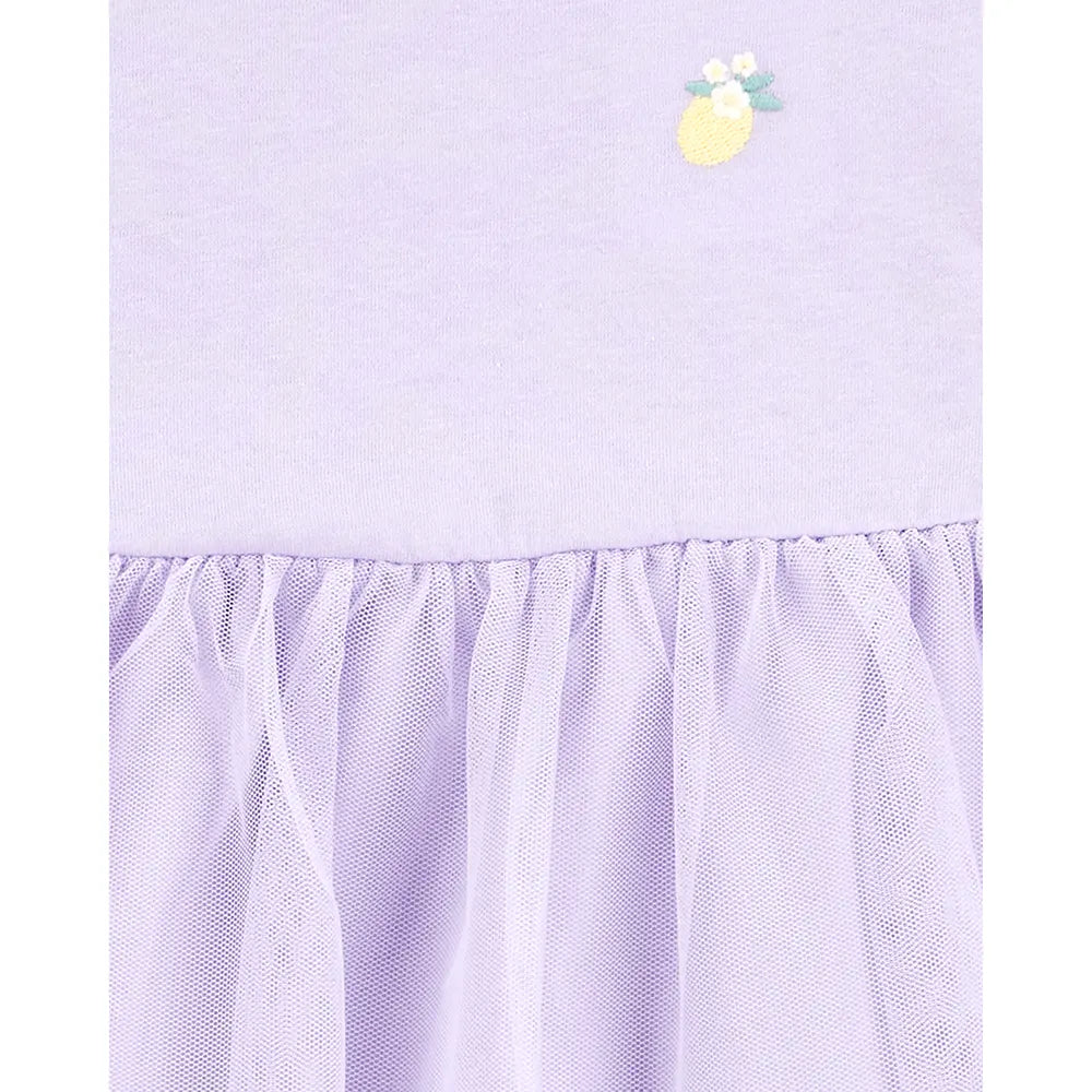 Top de tul y legging para niña Carter's - Morado