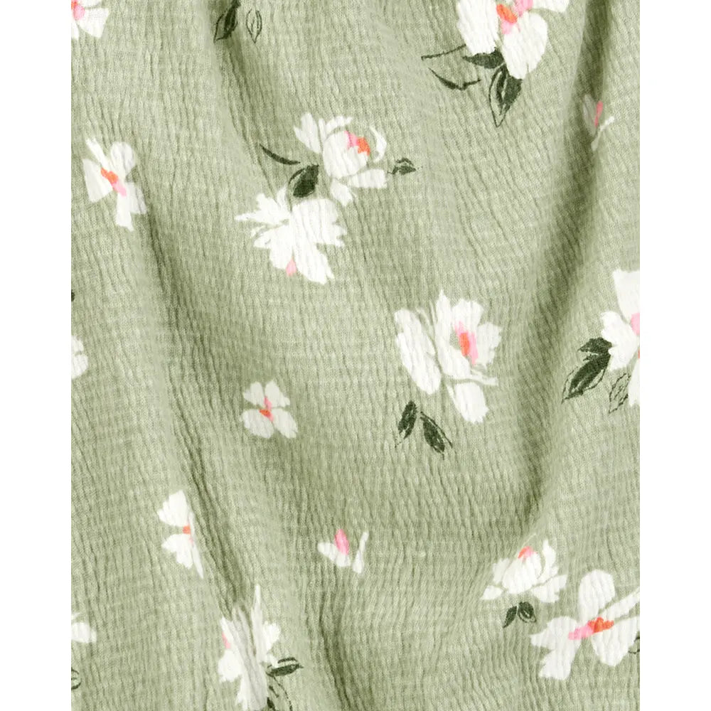 Top y pantalón para niña Carter's - Verde floral