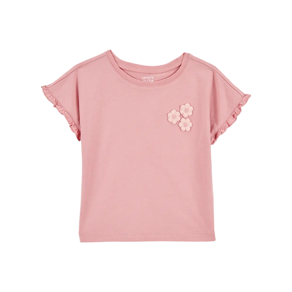 Haut à manches courtes pour fille - Rose