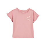 Haut à manches courtes pour fille - Rose
