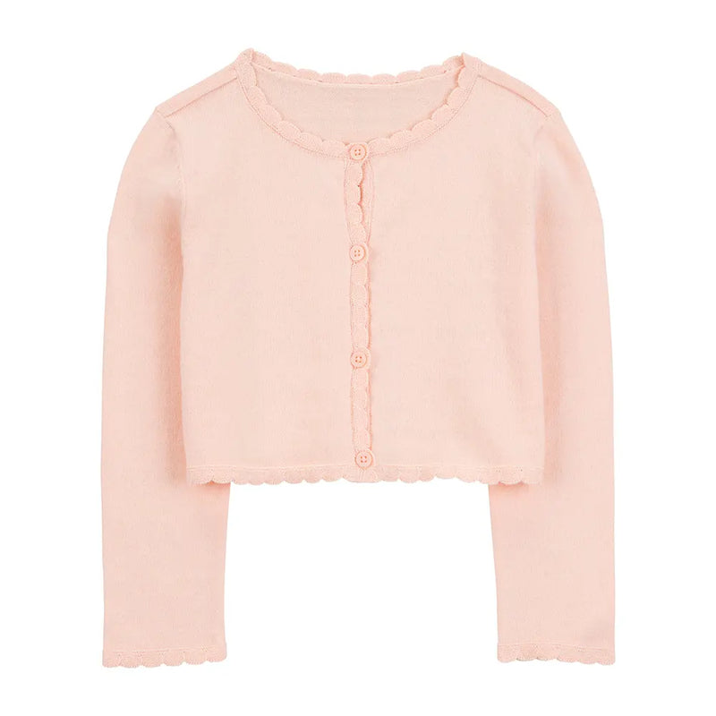 Cardigan à Bord Festonné Fille Carter's - Rose