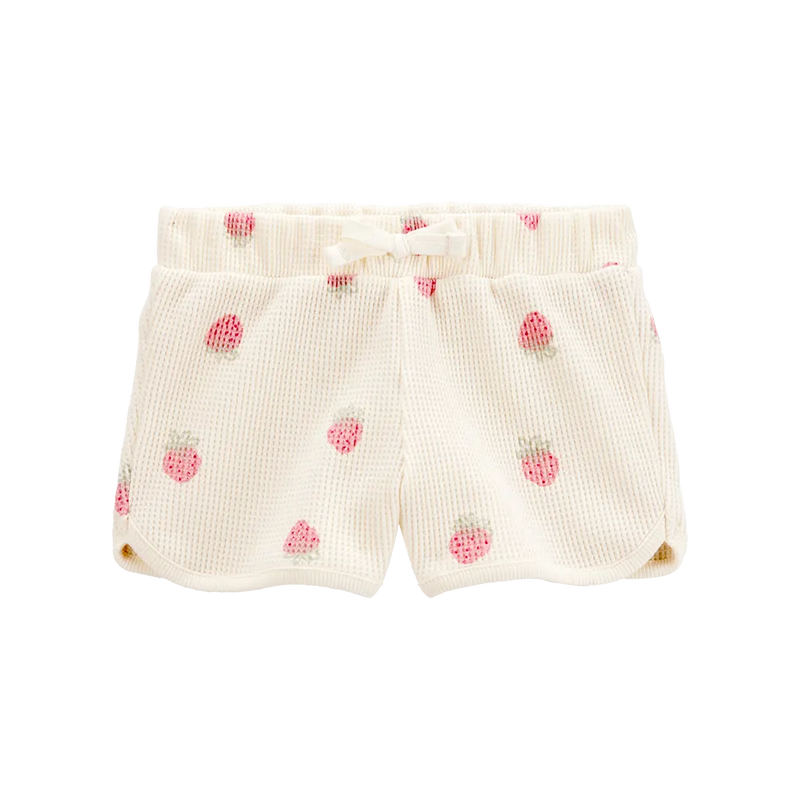 Short Gaufré Fille Carter's - Ivoire fraise