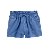 Short à enfiler en chambray pour fille (2-5 ans)