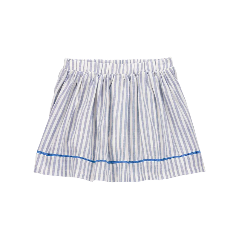 Jupe-short Rayée à Enfiler Fille Carter's - Blanc & Bleu
