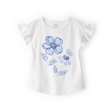 Haut à manches papillon pour fille - Blanc
