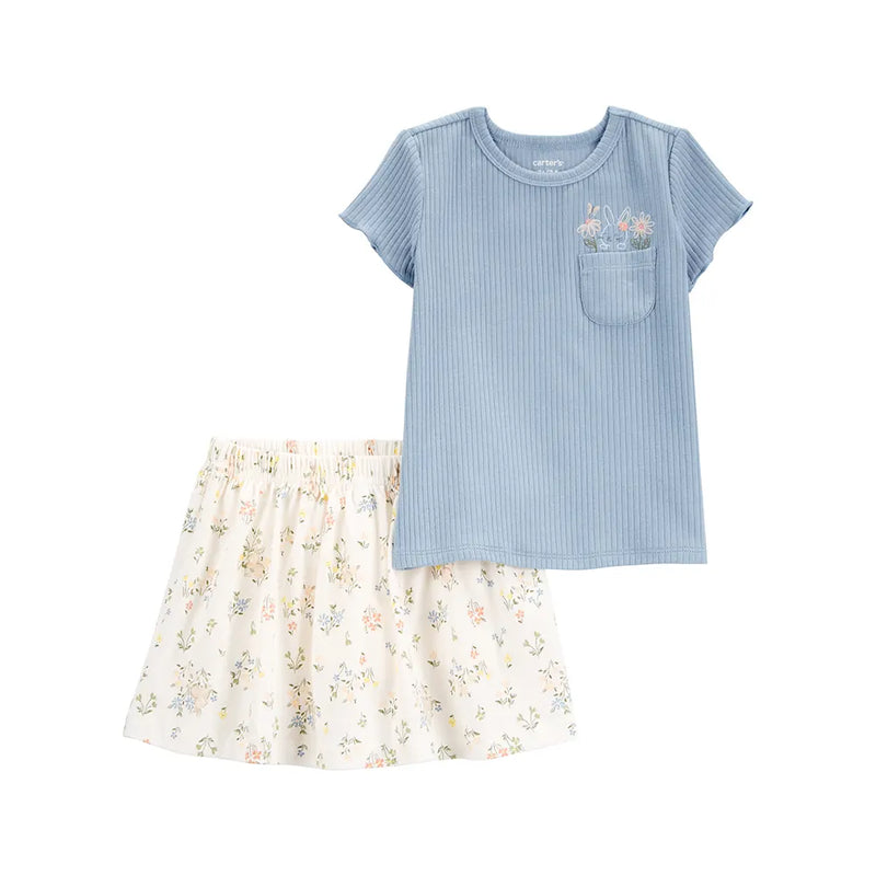 T-shirt & Jupe-short Fille Carter's - Floral