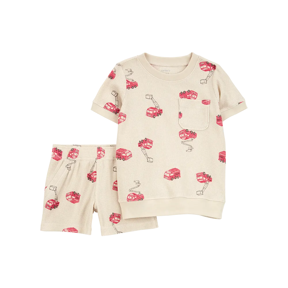 Ensemble t-shirt et short garçon - Pompier