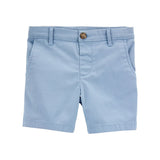 Short chino extensible pour garçon - Bleu