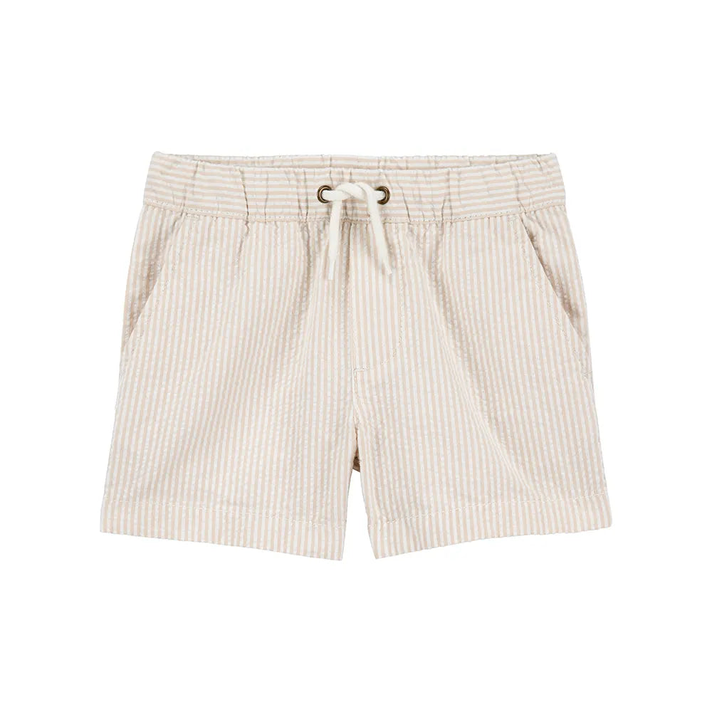 Short à cordon de serrage pour garçon - Kaki