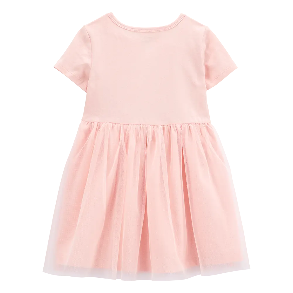 Robe Tutu à Manches Courtes Fille Carter's - Rose Lapin