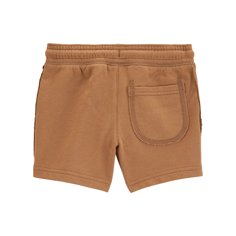 Short en molleton à enfiler garçon - Marron