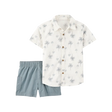Ensemble chemise et short palmiers garçon - Coton