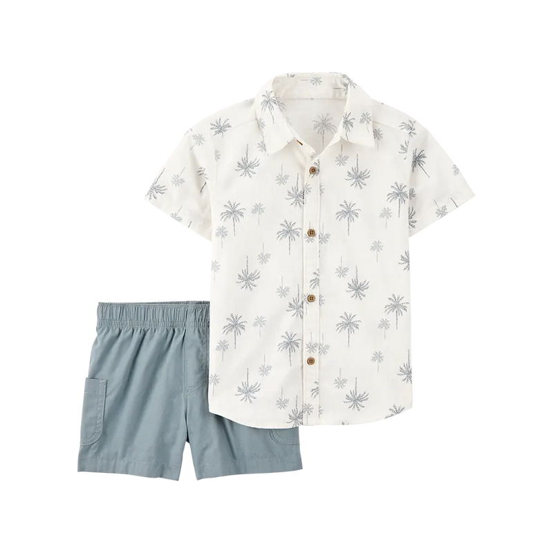 Chemise & Short Garçon Carter's - Palmiers