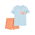 Ensemble t-shirt et short crabe garçon